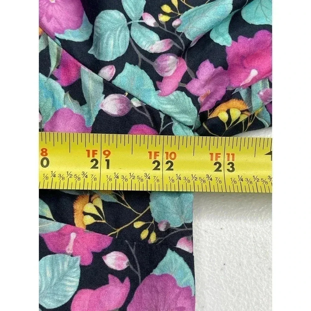 Roller Rabbit Manusa Glenda Cotton Size Top size M Floral Long Sleeve - Picture 7 of 10